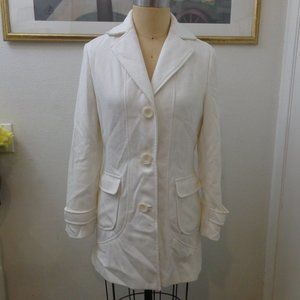 Off White Pea Coat Jacket